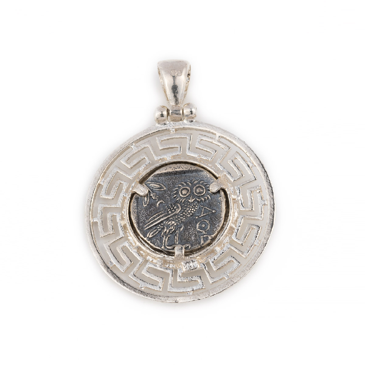 Silver Coin Pendant - Athena & Owl Tetradrachm - GREEK ...