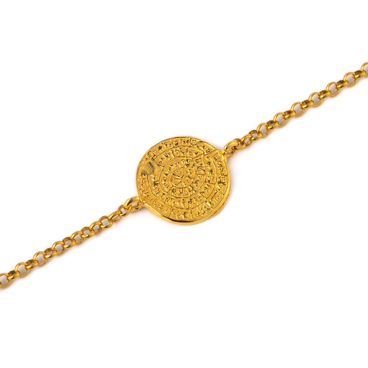 Open Jonc Silver Bracelet 925 Phaistos Disc Silver 925 Bangle Phaistos Disc Bracelet Greek Jewelry Griechischer Schmuck